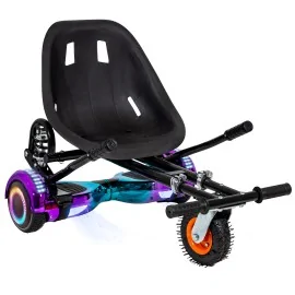 6.5 inch Hoverboard with Suspensions Hoverkart, Regular Dakota PRO, Extended Range and Black Seat with Double Suspension Set, Smart Balance