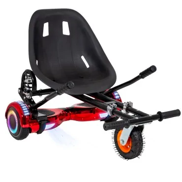 Hoverboard Go-Kart Pakke, Sort, med dobbeltophæng, 6.5 tommer, Regular ElectroRed PRO 4Ah, for børn og voksne