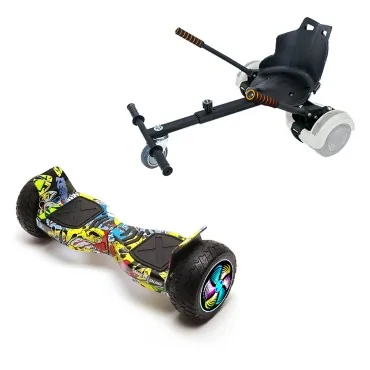 8.5 inch Hoverboard with Standard Hoverkart, Hummer HipHop PRO, Standard Range and Black Ergonomic Seat, Smart Balance