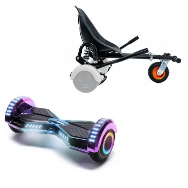 Hoverboard Go Kart Pack, Black, with Twin Suspension, 6.5 inch, Transformers Dakota PRO 4Ah, for kids and adults