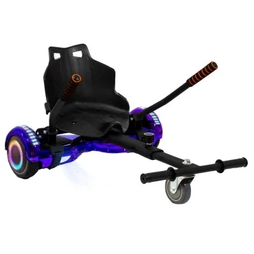 Hoverboard Go Kart Pack, 6.5 inch, Regular ElectroPurple PRO 2Ah, for kids and adults